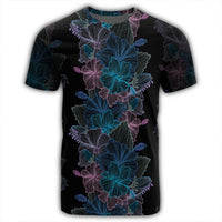 Hawaiian Hibiscus Full Color Polynesian T Shirt - Polynesian Pride