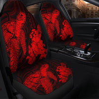 Hawaiian Hibiscus Memory Turtle Polynesian Car Seat Covers Red - AH - Polynesian Pride