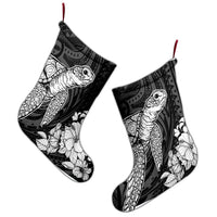 Hawaiian Hibiscus Memory Turtle Polynesian Christmas Stocking White - AH - Polynesian Pride