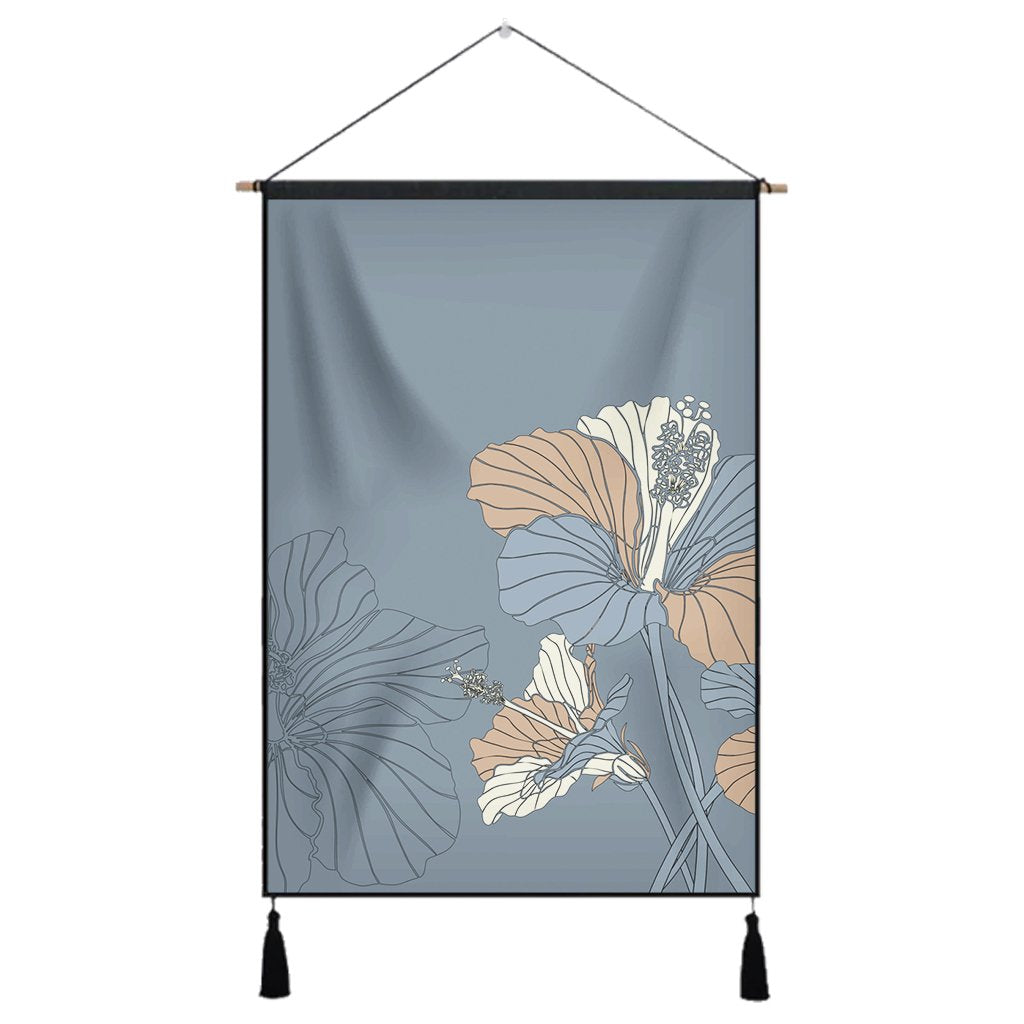 Hawaiian Hibiscus Polynesian Hanging Poster - AH Hanging Poster Cotton And Linen - Polynesian Pride