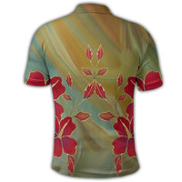 Hawaiian Hibiscus Water Color Polo Shirt - Polynesian Pride