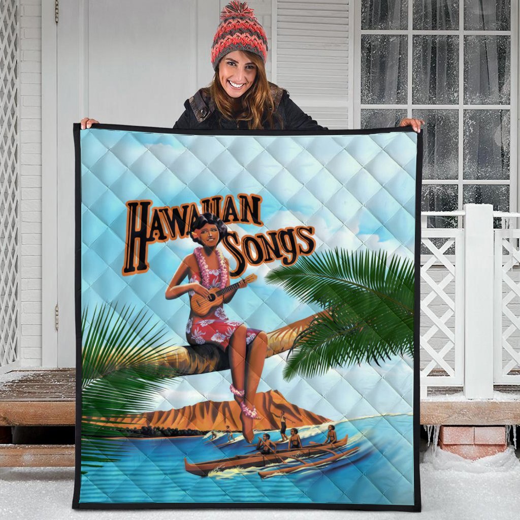 Hawaiian Hula Aboriginal Song Premium Quilts - AH - Polynesian Pride