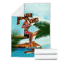 Hawaiian Hula Aboriginal Song Premium Blankets - AH - Polynesian Pride