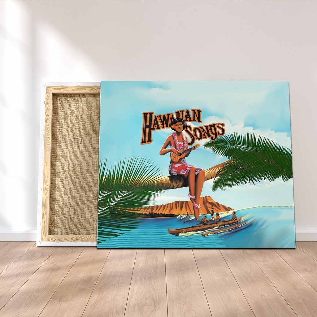 Hawaiian Hula Aboriginal Song Canvas - AH Canvas Poly-cotton - Polynesian Pride