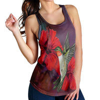 Hawaiian Hummingbird And Hibiscus Polynesian Racerback Tank - AH - Polynesian Pride