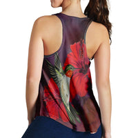 Hawaiian Hummingbird And Hibiscus Polynesian Racerback Tank - AH - Polynesian Pride