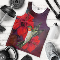 Hawaiian Hummingbird And Hibiscus Polynesian Tank Top - AH - Polynesian Pride