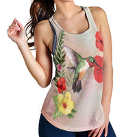 Hawaiian Hummingbirds Hibiscus Polynesian Racerback Tank - AH - Polynesian Pride