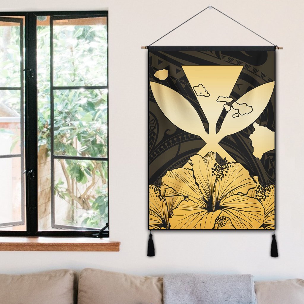 Hawaiian Kanaka Hanging Poster Hibiscus Polynesian Love - AH - Polynesian Pride