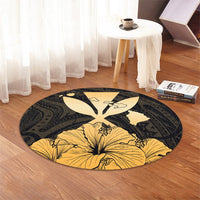 Hawaiian Kanaka Round Carpet Hibiscus Polynesian Love - AH - Polynesian Pride