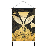 Hawaiian Kanaka Hanging Poster Hibiscus Polynesian Love - AH Hanging Poster Cotton And Linen - Polynesian Pride