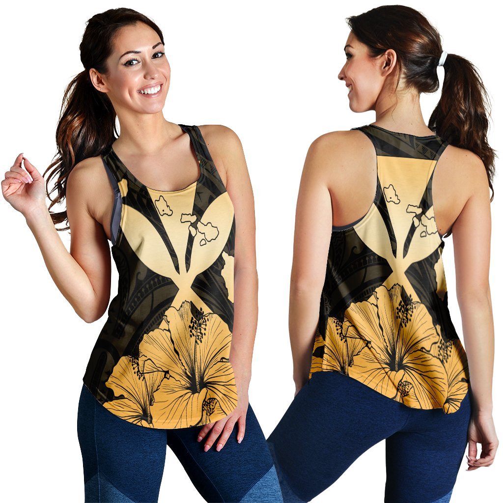 Hawaiian Kanaka Racerback Tank Hibiscus Polynesian Love - AH Black - Polynesian Pride