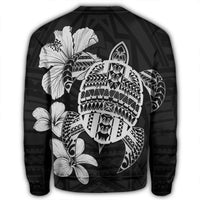Hawaiian Kanaka Hibiscus Plumeria Mix Polynesian Turtle Sweatshirt - Gray - AH - Polynesian Pride