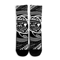 Hawaiian Kanaka Honu Hibiscus Tornando Polynesian Crew Socks - AH - Polynesian Pride