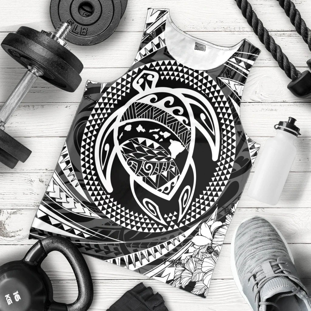 Hawaiian Kanaka Honu Hibiscus Tornando Polynesian Tank Top - AH - Polynesian Pride