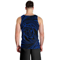 Hawaiian Kanaka Honu Hibiscus Tornando Polynesian Blue Tank Top - AH - Polynesian Pride
