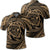 Hawaiian Kanaka Honu Hibiscus Tornando Polynesian Gold Polo Shirt Unisex Black - Polynesian Pride