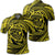 Hawaiian Kanaka Honu Hibiscus Tornando Polynesian Yellow Polo Shirt Unisex Black - Polynesian Pride