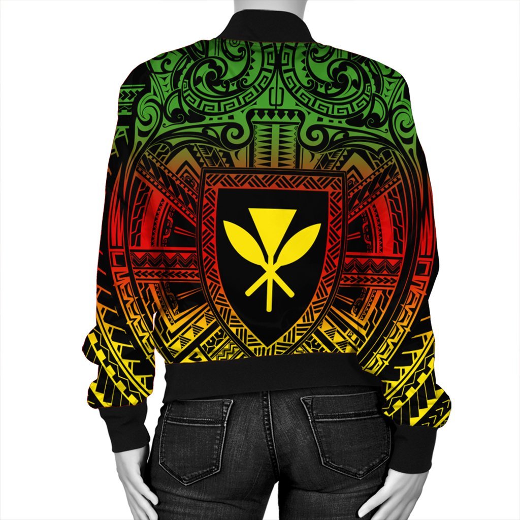Hawaiian Kanaka Maoli Center Polynesian Bomber Jacket - AH - Polynesian Pride