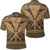 Hawaiian Kanaka Polynesian Tribal Polo Shirt Reggae Color Gold Unisex Black - Polynesian Pride