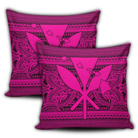 Hawaiian Kanaka Polynesian Tribal Pillow Covers Reggae Color Pink AH - Polynesian Pride