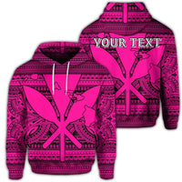 Custom Hawaiian Kanaka Polynesian Hoodie Tribal Reggae Color Pink Unisex Art - Polynesian Pride