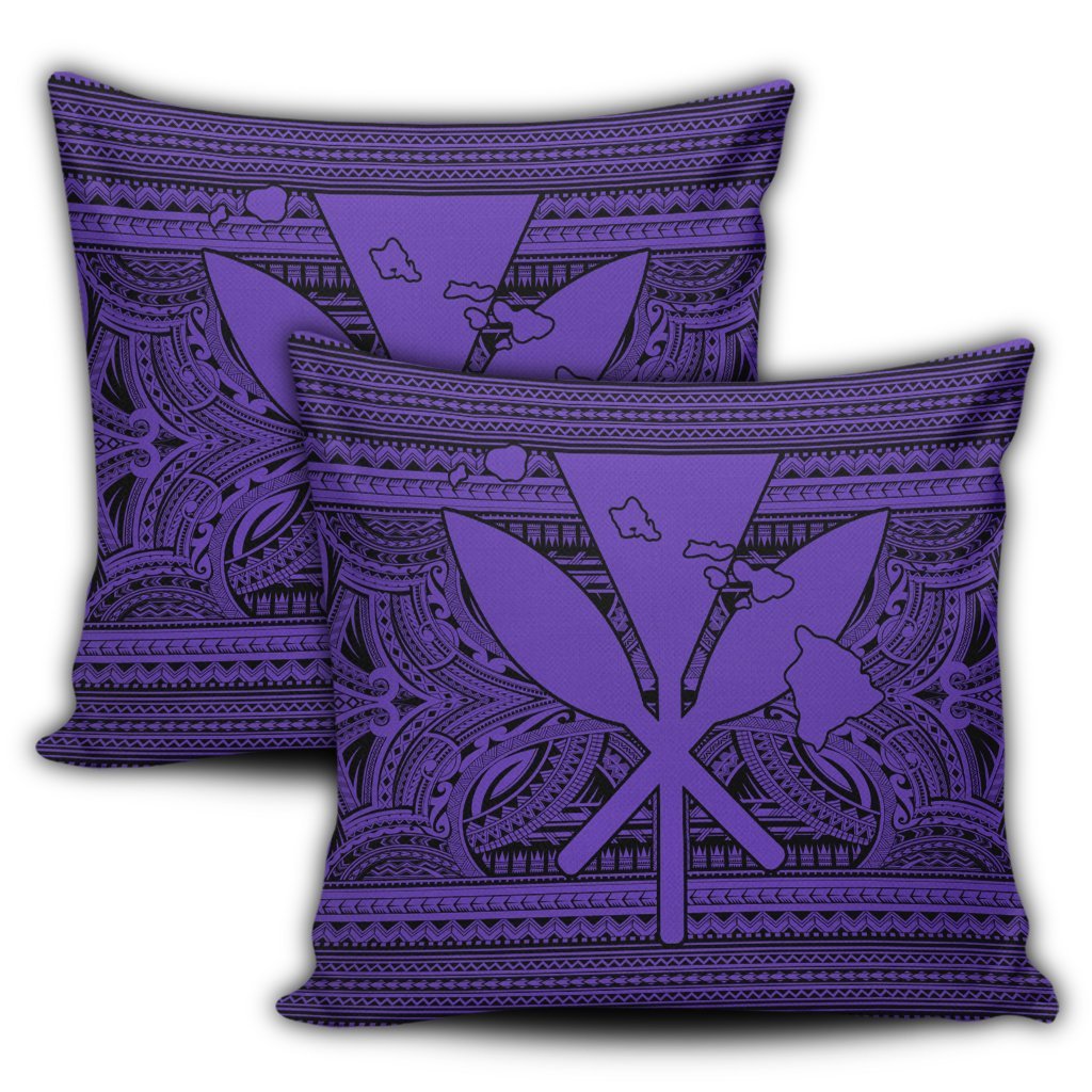 Hawaiian Kanaka Polynesian Tribal Pillow Covers Reggae Color Purple AH - Polynesian Pride