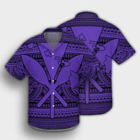 Hawaiian Kanaka Polynesian Tribal Hawaiian Shirt Reggae Color Purple AH - Polynesian Pride