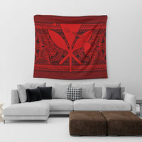 Hawaiian Kanaka Polynesian Tribal Tapestry Reggae Color Red AH - Polynesian Pride