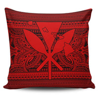 Hawaiian Kanaka Polynesian Tribal Pillow Covers Reggae Color Red AH Pillow Covers Black - Polynesian Pride