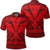 Hawaiian Kanaka Polynesian Tribal Polo Shirt Reggae Color Red Unisex Black - Polynesian Pride