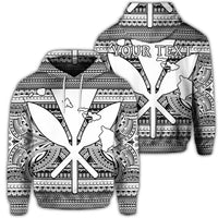 Custom Hawaiian Kanaka Polynesian Hoodie Tribal Reggae Color White Unisex Art - Polynesian Pride