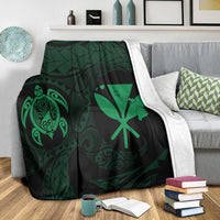 Hawaiian Kanaka Turtle Polynesian Premium Blankets Green AH - Polynesian Pride
