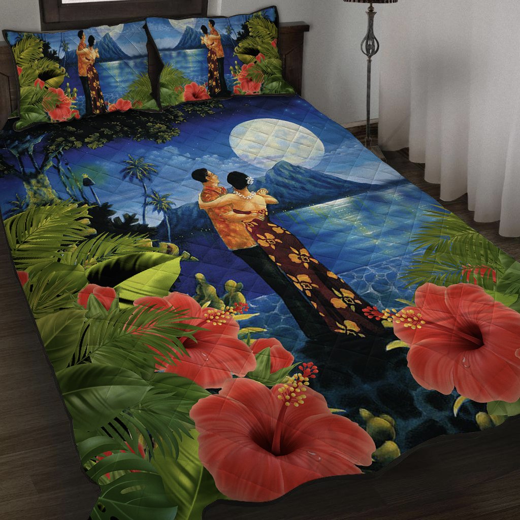 Hawaiian Lover - Couple Dancing Quilt Bed Set - AH - Polynesian Pride