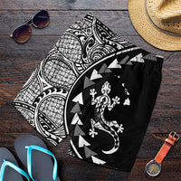 Hawaiian Map Gecko Tattoo Kakau Polynesian Men's Shorts White AH Art - Polynesian Pride