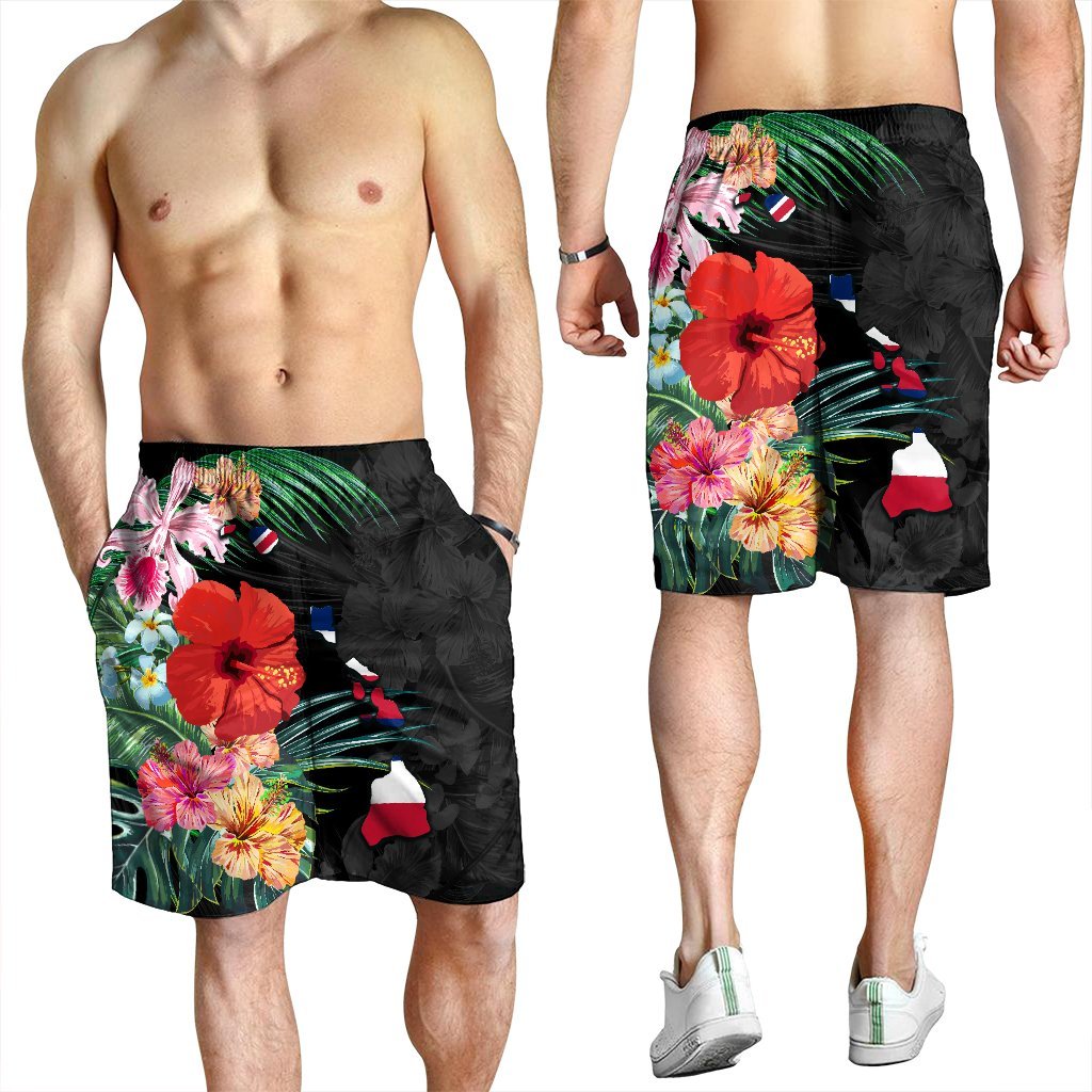 Hawaiian Map Hawaii Flag Hibiscus Polynesian Men's Shorts AH - Polynesian Pride