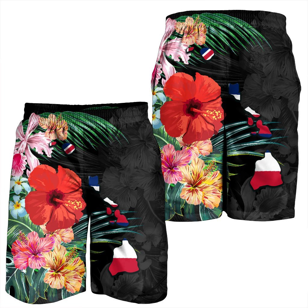 Hawaiian Map Hawaii Flag Hibiscus Polynesian Men's Shorts AH - Polynesian Pride