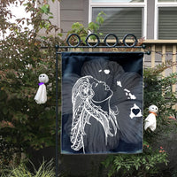 Hawaiian Map Heart Hula Girl Hibiscus White Polynesian Flag - AH - Polynesian Pride