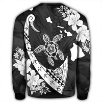 Hawaiian Map Hibiscus Turtle Fish Hook Polynesian Sweatshirt - AH - Polynesian Pride