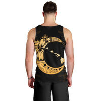 Hawaiian Map Hibiscus Turtle Polynesian Moon Tank Top Yellow - AH - Polynesian Pride