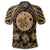 Hawaiian Map Honu Hibiscus Tropic Gold Polynesian Polo Shirt - Polynesian Pride