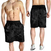 Hawaiian Map Hula Girl Hibiscus Kanaka Polynesian Men's Shorts - Gray - AH - Polynesian Pride