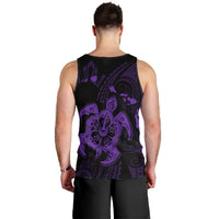 Hawaiian Map Kanaka Hibiscus Turtle Purple Polynesian Tank Top - AH - Polynesian Pride