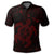Hawaiian Map Kanaka Hibiscus Turtle Red Polynesian Polo Shirt - Polynesian Pride