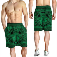 Hawaiian Map Madame Pele Mauna Kea Plumeria Polynesian Men's Shorts Green AH - Polynesian Pride