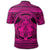 Hawaiian Map Madame Pele Mauna Kea Plumeria Polynesian Polo Shirt Pink - Polynesian Pride