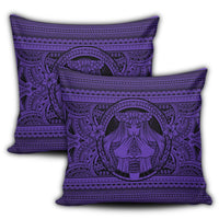 Hawaiian Map Madame Pele Mauna Kea Plumeria Polynesian Pillow Covers Purple AH - Polynesian Pride