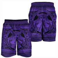 Hawaiian Map Madame Pele Mauna Kea Plumeria Polynesian Men's Shorts Purple AH - Polynesian Pride