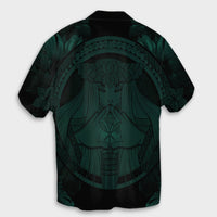 Hawaiian Map Madame Pele Polynesian Hawaiian Shirt Dark Green AH - Polynesian Pride