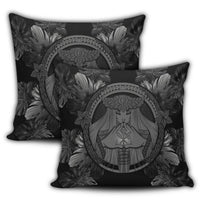Hawaiian Map Madame Pele Polynesian Pillow Covers Gray AH - Polynesian Pride